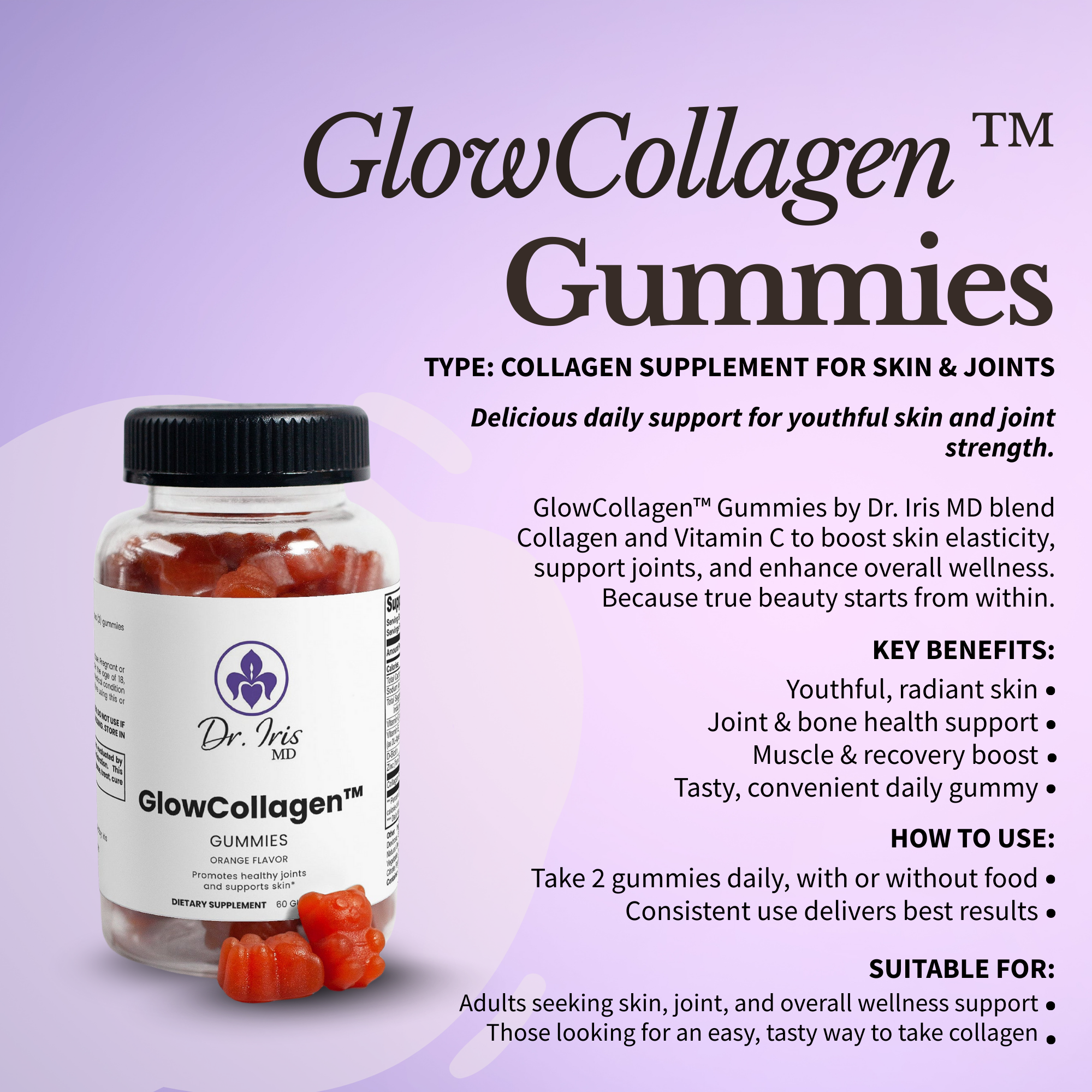 GlowCollagen™ Gummies By Dr. Iris MD