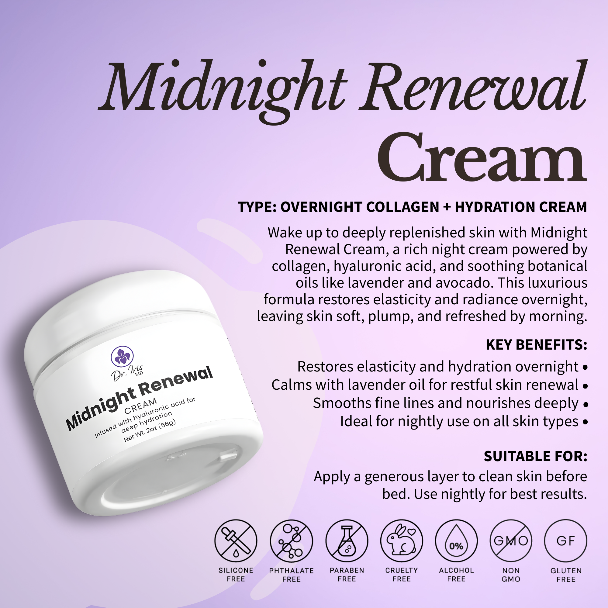 Midnight Renewal Cream by Dr. Iris MD