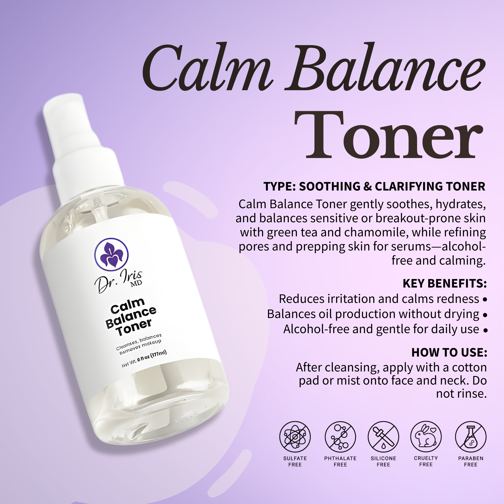 Calm Balance Toner by Dr. Iris MD